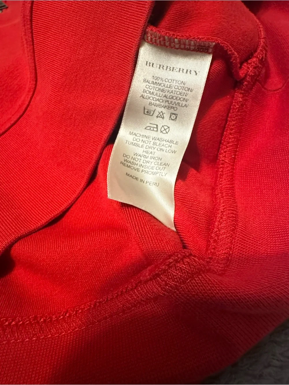 Burberry Brit Sweater Mens Large Red Mock Neck Quarter 1/4 ZipPullover Jumper